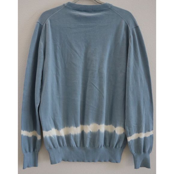 Altea Milano 2251130 Men Sz XL Blue Tie Dye Maglia Girocollo Cotton Sweater $355 - Picture 2 of 3